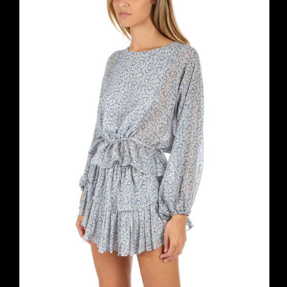 LoveShackFancy Nelly Top Veranda Blue XS